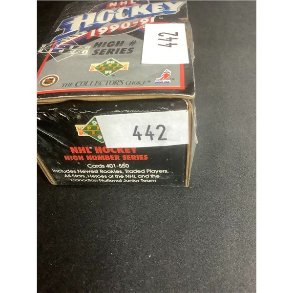 SEALED BOX OF UPPER DECK NHL HOCKEY CARDS 1990-1991 HIGH # SERIES