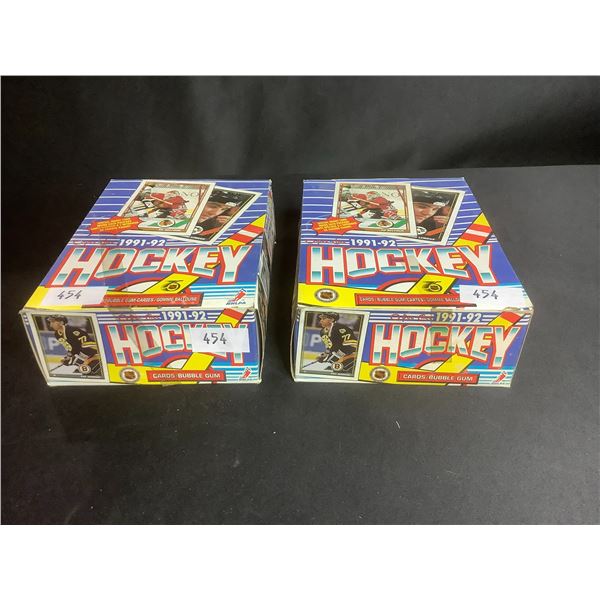 2 BOXES OF SEALED 1991-1992 O-PEE-CHEE HOCKEY BUBBLE GUM CARD PACKS