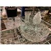 Image 2 : PINWHEEL CRYSTAL ASSORTED DISH, CANDY DISH, VASE AND CREAM AND SUGAR SERVER