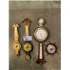 Image 2 : 4 ASSORTED WALL HANGING BAROMETERS