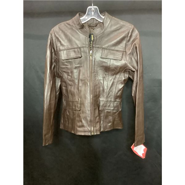 NEW WITH TAGS VIP LEATHERS CANADA FINE LAMBSKIN LEATHER JACKET SIZE M RETAIL $445