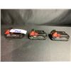 Image 1 : 3 MILWAUKEE M18 RED LITHIUM 18V BATTERIES