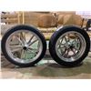 Image 1 : 2 HARLEY DAVIDSON TIRES ON RIMS SIZES 160 70/R17 & 100-90/19