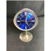 Image 1 : WESTCLOX BLUE BIG BEN ALARM OVAL CLOCK ON TALL PEDESTAL WITH ROUND BASE.