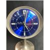 Image 2 : WESTCLOX BLUE BIG BEN ALARM OVAL CLOCK ON TALL PEDESTAL WITH ROUND BASE.