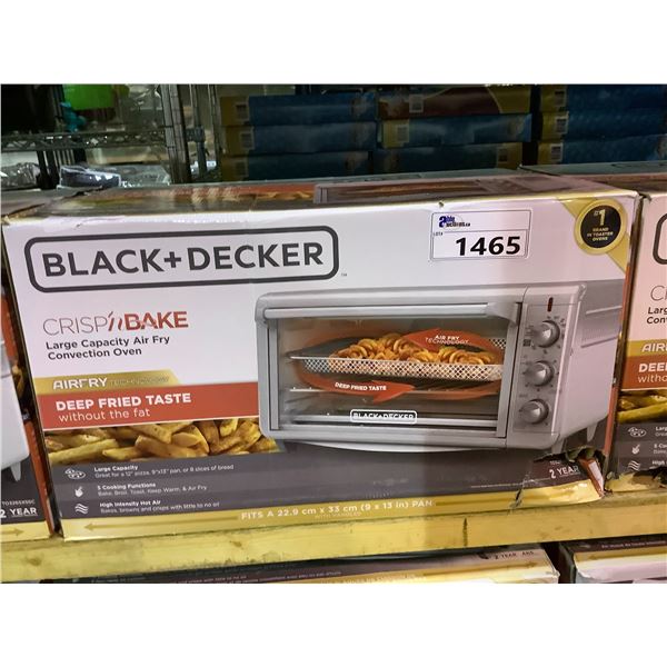 BLACK AND DECKER CRISP'NBAKE LARGE CAPACITY AIR FRY CONVECTION OVEN