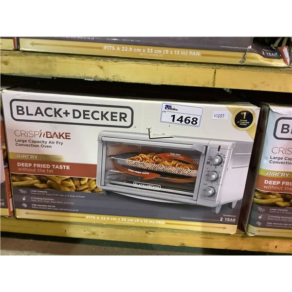 BLACK AND DECKER CRISP'NBAKE LARGE CAPACITY AIR FRY CONVECTION OVEN