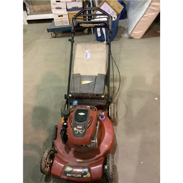 TORO RECYCLER GAS POWERED REAR BAG LAWNMOWER