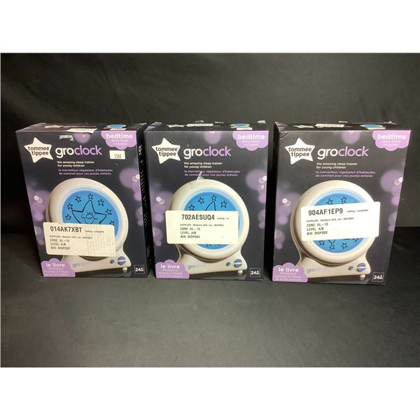 3 TOMMEE TIPPEE GROCLOCKS