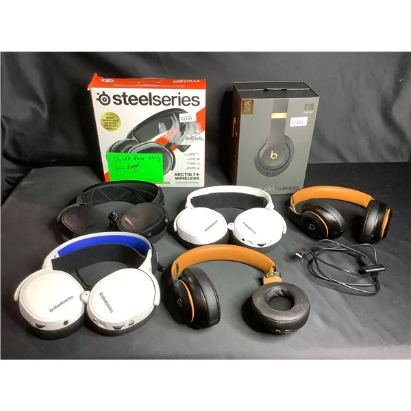 *PARTS/REPAIR* 7 ASSORTED BEATS AND STEELSERIES HEADPHONES