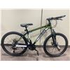 Image 2 : NEW OUT OF BOX MH FASTRACK BLACK/NEON GREEN 24 SPEED FRONT SUSPENSION MOUNTAIN BIKE