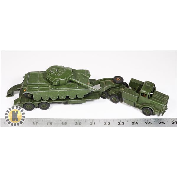 #1-DINKY TOYS #660 + #651 MIGHTY ANTAR TANK