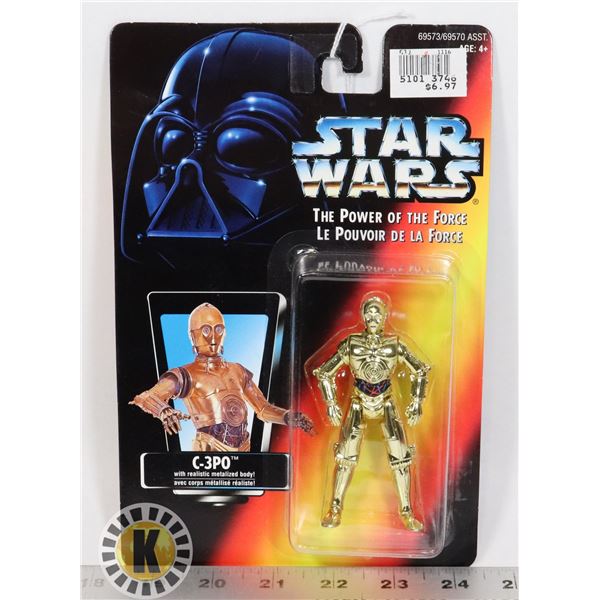 #164 STAR WARS CARDED ACTION FIGURE C-3P0 POWER