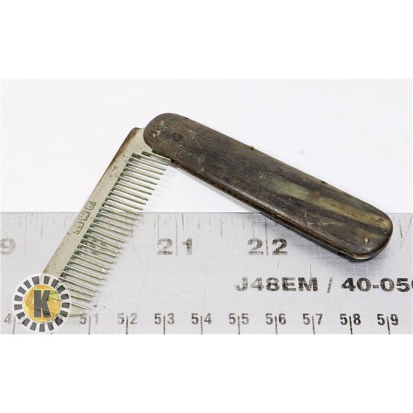 #391 VINTAGE HALLMARKED EUROPEAN POCKET COMB