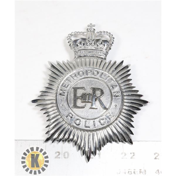 #449 LARGE ENGLAND METROPOLITAN POLICE BADGE FOR