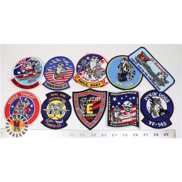 #457  LOT OF 10  USA AMERICA AIR FORCE PATCHES