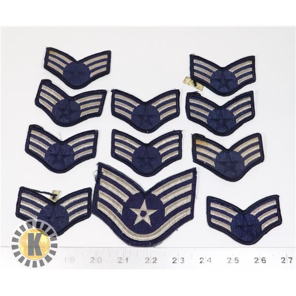 #470 LOT OF 11 USA AIR FORCE PATCH INSIGNIA