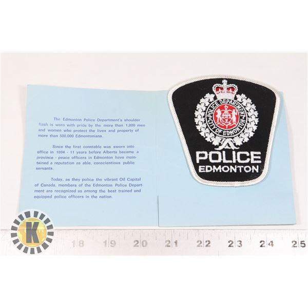 #477 EDMONTON POLICE PATCH IN PACKAGE