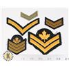 Image 1 : #481  LOT OF 5 CHEVRON RANK INSIGNIA CANADA ARMY