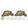 Image 1 : #482  LOT OF 2 ARTILLERY CANNON INSIGNIA