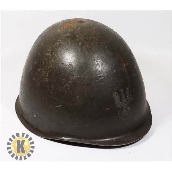 #493 COLD WAR SOVIET POLISH ARMY HELMET METAL +