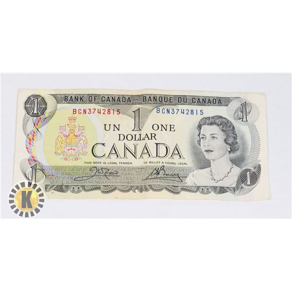 #526 CANADA $1 BILL 1973