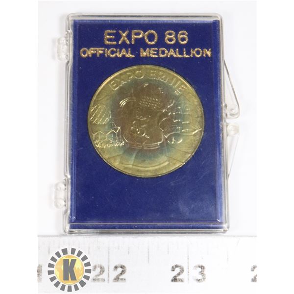 #563 EXPO 1986 VANCOUVER OFFICIAL MEDALLION COIN