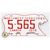 Image 1 : #575 NORTHWEST TERRITORIES CANADA 1974 LICENSE