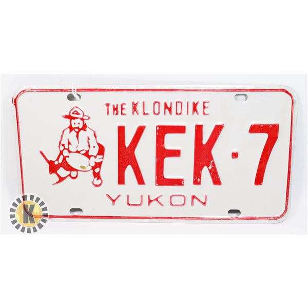 #594 YUKON THE KLONDIKE LICENCE PLATE KEK-7