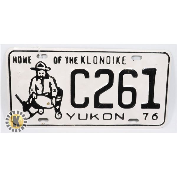 #598 YUKON HOME OF THE KLONDIKE 1976 LICENCE