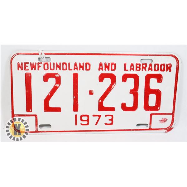 #603 NEWFOUNDLAND AND LABRADOR 1973 LICENCE