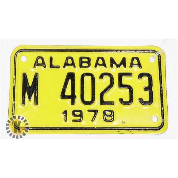 #619 ALABAMA USA SMALL SIZE LICENCE PLATE