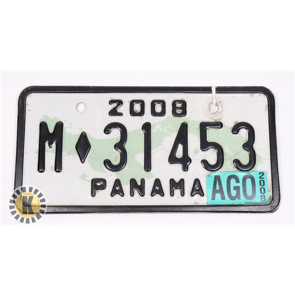 #620 PANAMA 2008 LICENCE PLATE SMALL SIZE