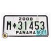 Image 1 : #620 PANAMA 2008 LICENCE PLATE SMALL SIZE