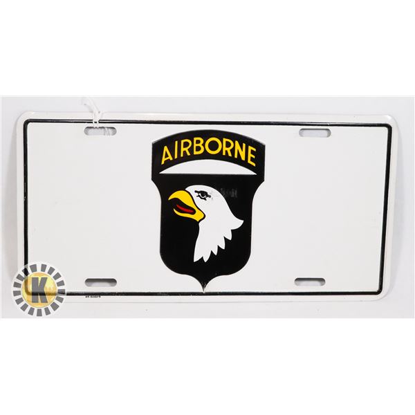 #634 U.S.A. LICENCE PLATE  ARMY 101ST AIRBORNE