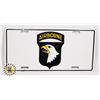 Image 1 : #634 U.S.A. LICENCE PLATE  ARMY 101ST AIRBORNE