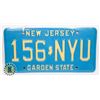 Image 1 : #639 U.S.A. LICENCE PLATE NEW JERSEY 1981 156 NYU