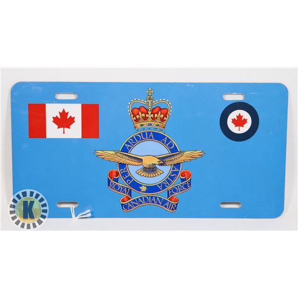 #664 ROYAL CANADIAN AIR FORCE LICENCE PLATE