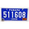 Image 1 : #665  LICENCE PLATE PANAMA 2006 511608