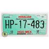 Image 1 : #674  LICENCE PLATE  MEXICO HIDALGO STATE