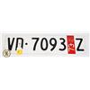 Image 1 : #682  LICENCE PLATE 1973 SWITZERLAND VD-7093