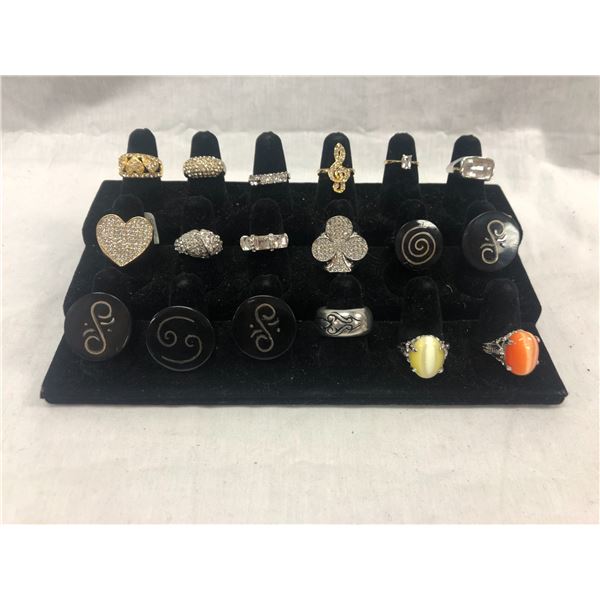 18 Assorted Fashion Rings