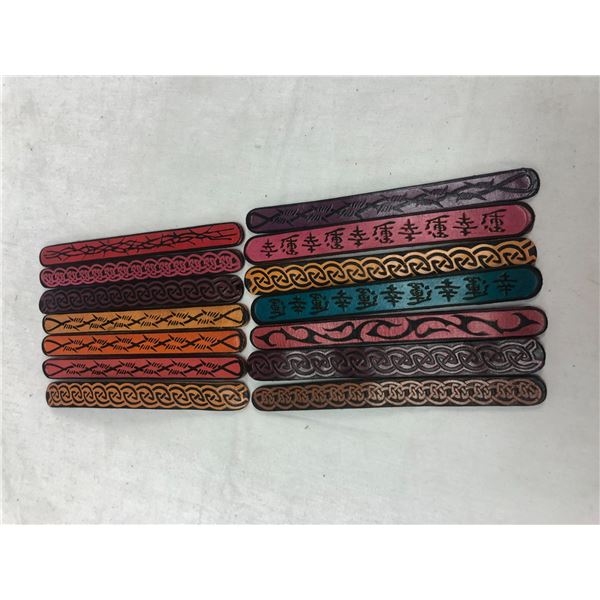 14 leather bracelets