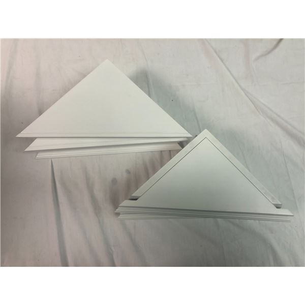 6 White Corner Shelves