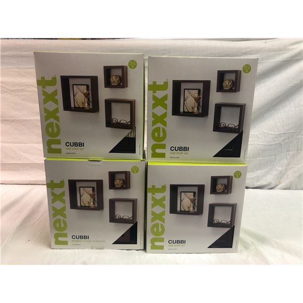 4 Cube Wall Shelf Sets