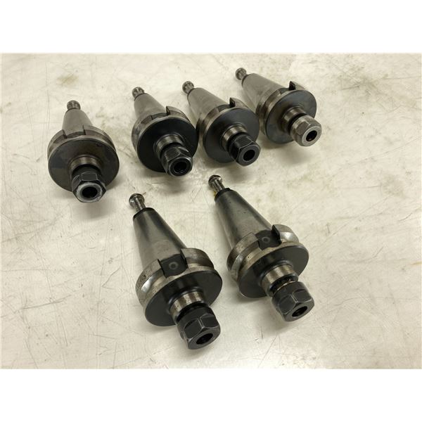(6) BT40 Tecnara ER16 Collet Chucks, P/N: 240-103-3