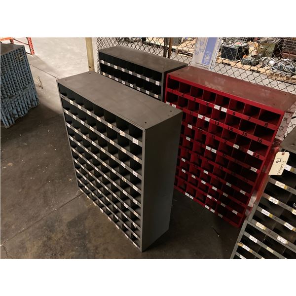 (3) Pigeonhole Bin Cabinets