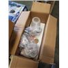 Image 4 : BOX OF DOOR HANDLES, BATHROOM FAN, LIGHT FIXTURE, BOX OF CABLE SPLITTERS
