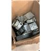 Image 2 : 3 BOXES OF WHEELS, CASTORS, SPRAYPAINT AND ELECTRICAL HOUSINGS