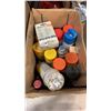 Image 3 : 3 BOXES OF WHEELS, CASTORS, SPRAYPAINT AND ELECTRICAL HOUSINGS